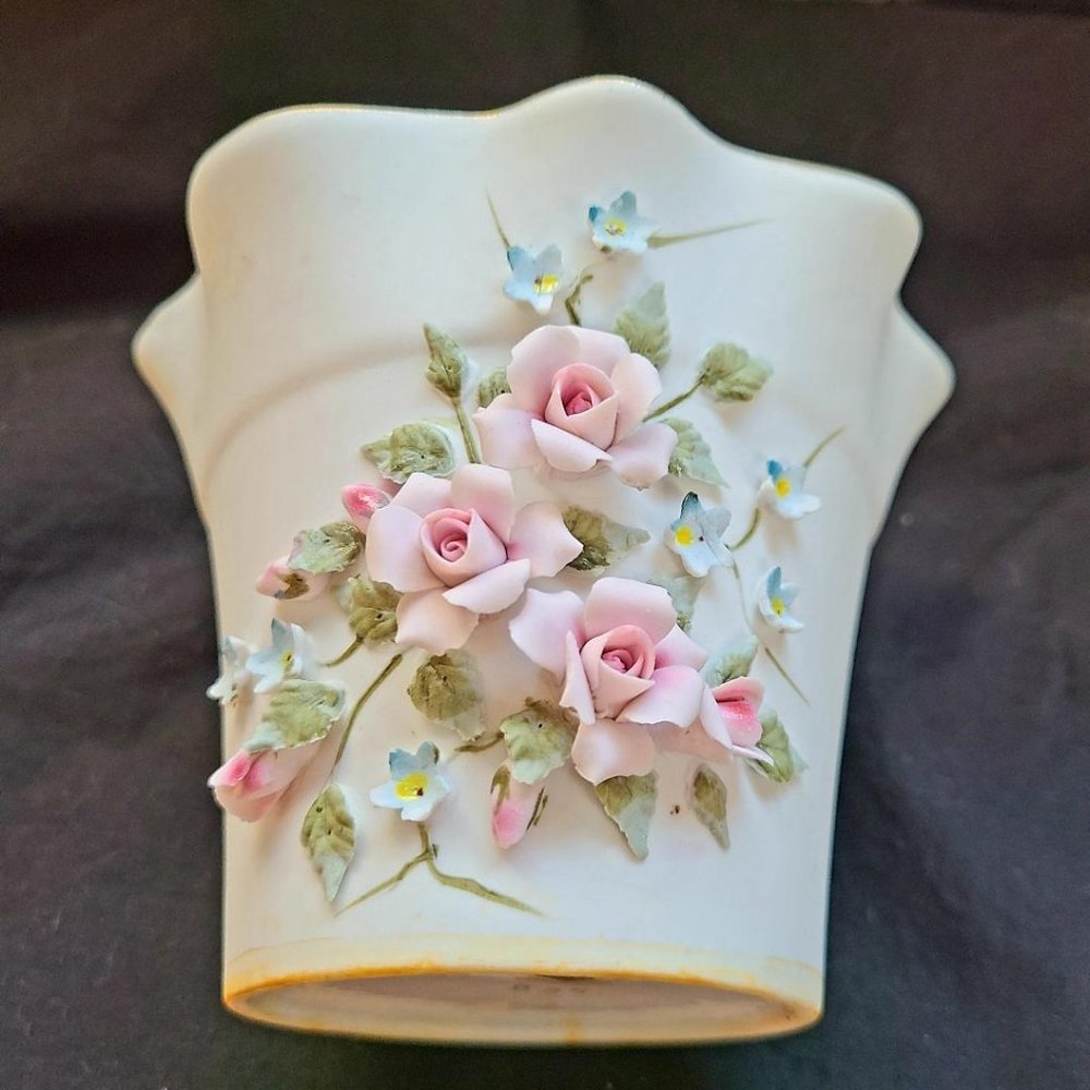 Vintage Lefton China Vase, Plant Pot